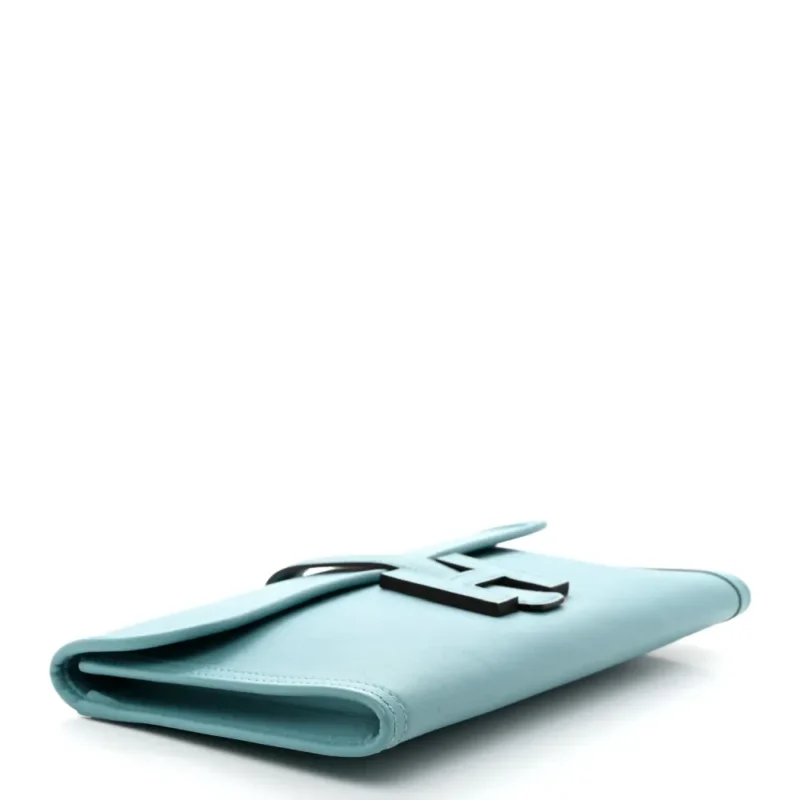 HERM??S JIGE ELAN 29 CLUTCH BLEU ATOLL SWIFT LEATHER - Image 4
