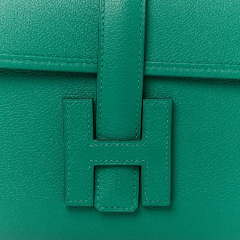 HERM??S JIGE ELAN 29 CLUTCH VERT VERTIGO EVERCOLOR LEATHER - Image 9