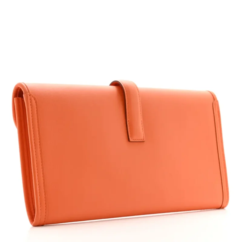 HERM??S JIGE ELAN 29 CLUTCH ORANGE SWIFT LEATHER - Image 3
