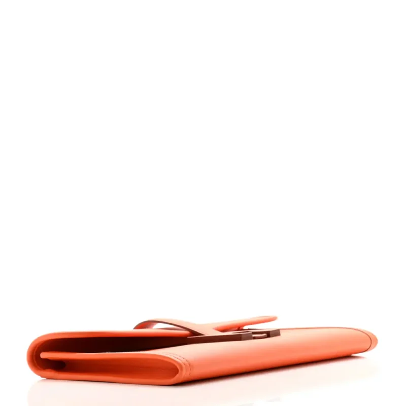 HERM??S JIGE ELAN 29 CLUTCH ORANGE SWIFT LEATHER - Image 4