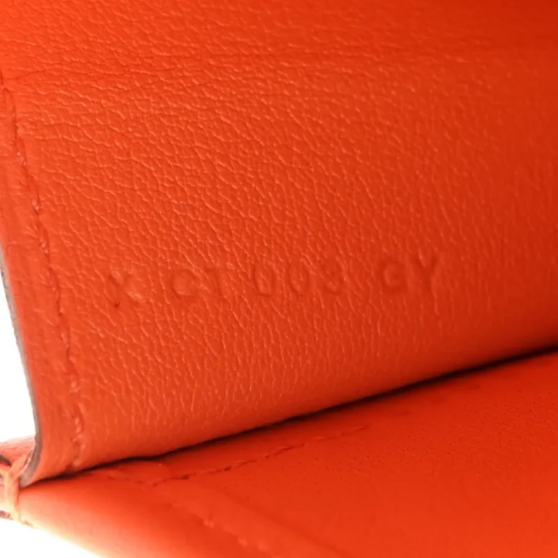 HERM??S JIGE ELAN 29 CLUTCH ORANGE SWIFT LEATHER - Image 6