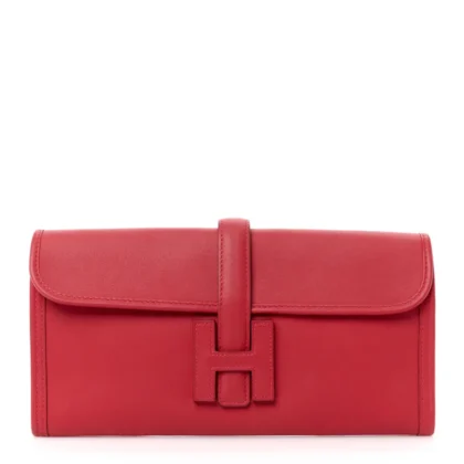 HERM??S JIGE ELAN 29 CLUTCH ROUGE TOMATE SWIFT LEATHER