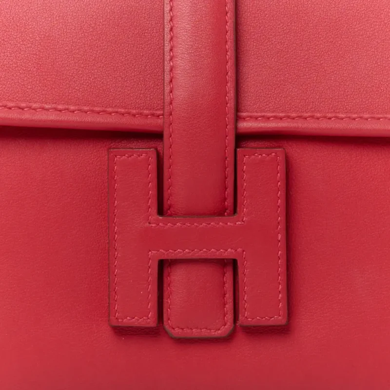 HERM??S JIGE ELAN 29 CLUTCH ROUGE TOMATE SWIFT LEATHER - Image 9