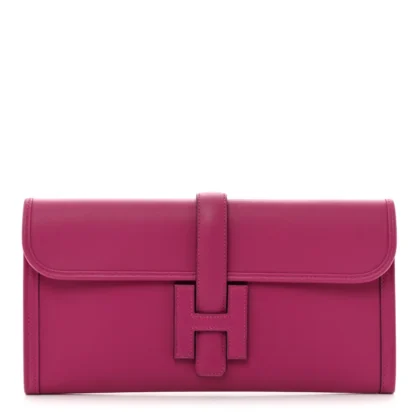 HERM??S JIGE ELAN 29 CLUTCH ROSE POURPRE SWIFT LEATHER