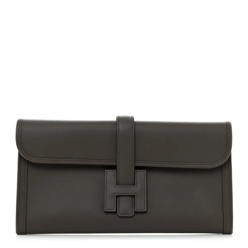 HERM??S JIGE ELAN 29 CLUTCH ??TAIN SWIFT LEATHER
