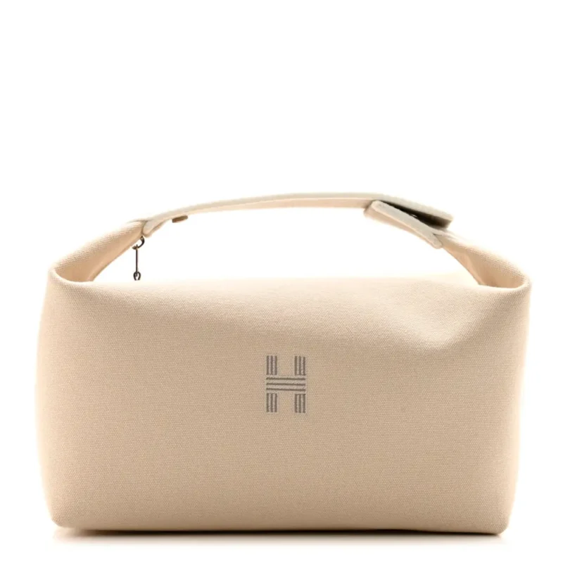 HERM??S BRIDE-??-BRAC POUCH LARGE NATURAL CANVAS