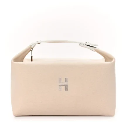 HERM??S BRIDE-??-BRAC POUCH SMALL NATURAL CANVAS