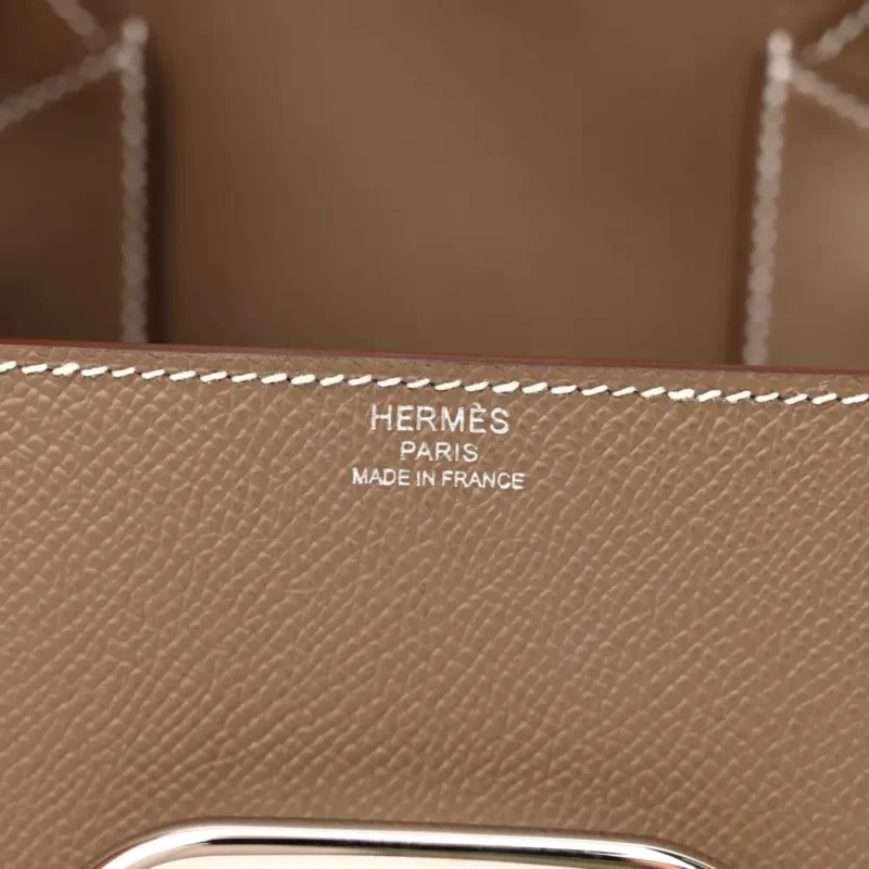 HERM??S MINI DELLA CAVALLERIA ETOUPE EPSOM LEATHER PALLADIUM HARDWARE - Image 2