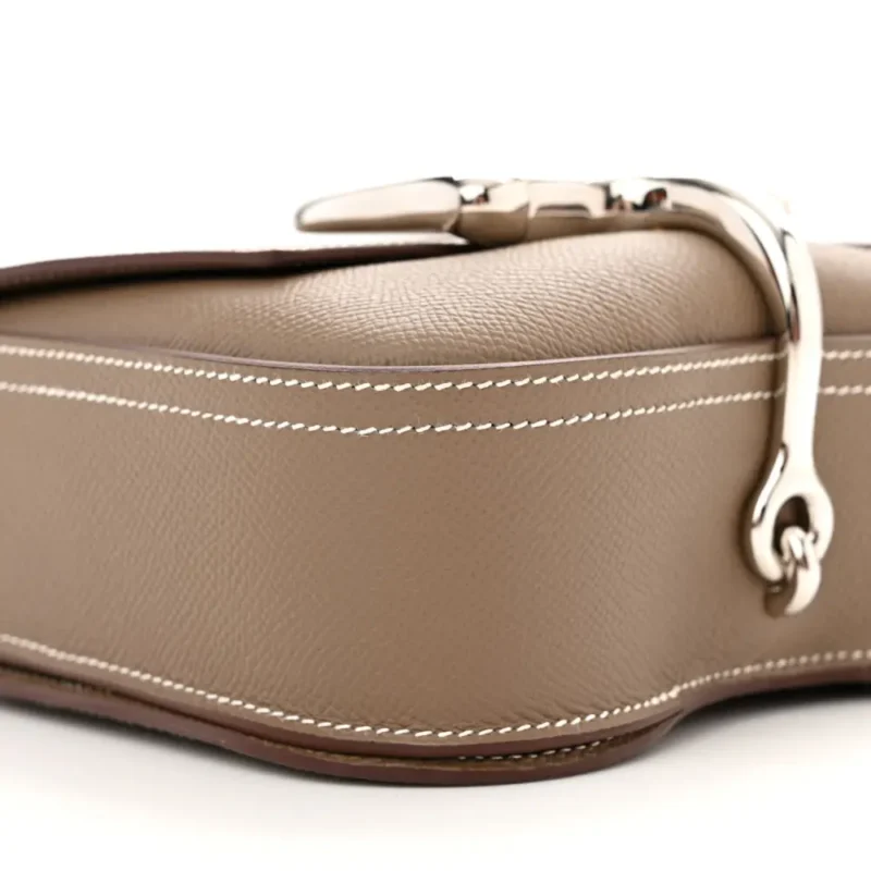 HERM??S MINI DELLA CAVALLERIA ETOUPE EPSOM LEATHER PALLADIUM HARDWARE - Image 4
