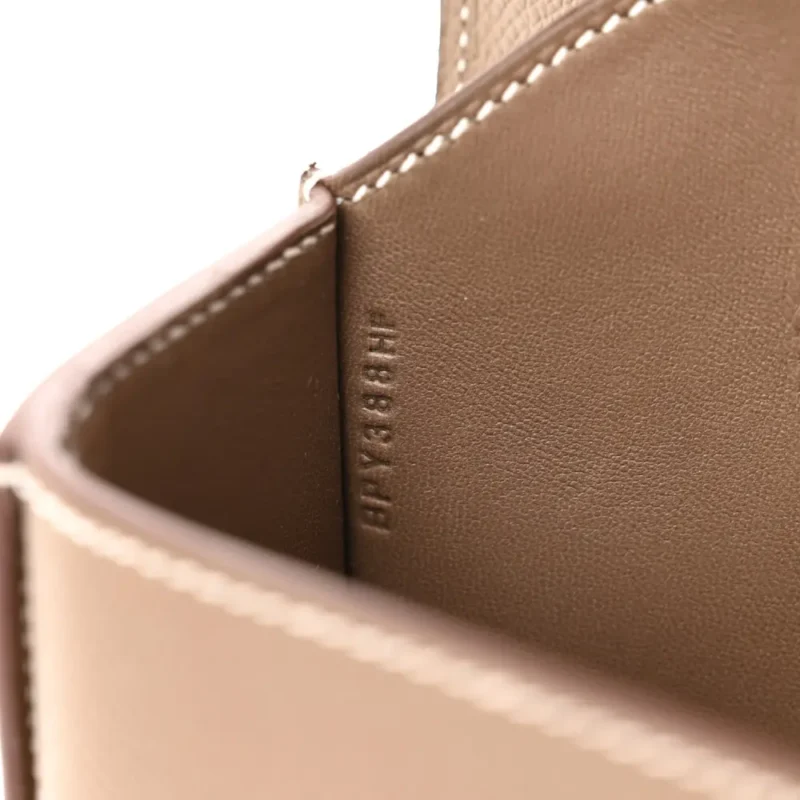 HERM??S MINI DELLA CAVALLERIA ETOUPE EPSOM LEATHER PALLADIUM HARDWARE - Image 8