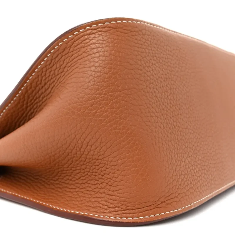 HERM??S JYPSIERE 28 BROWN TAURILLON CLEMENCE LEATHER PALLADIUM SILVER HARDWARE - Image 4