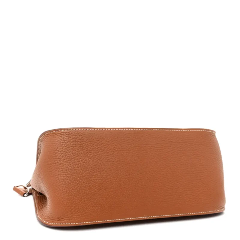 HERM??S JYPSIERE 28 BROWN TAURILLON CLEMENCE LEATHER PALLADIUM SILVER HARDWARE - Image 6