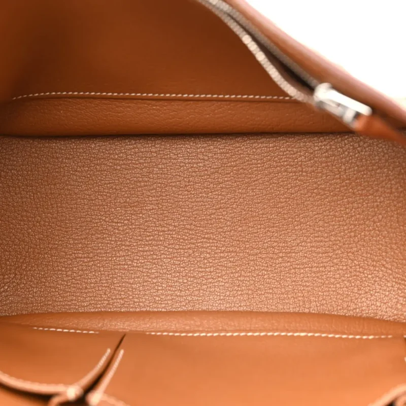HERM??S JYPSIERE 28 BROWN TAURILLON CLEMENCE LEATHER PALLADIUM SILVER HARDWARE - Image 7