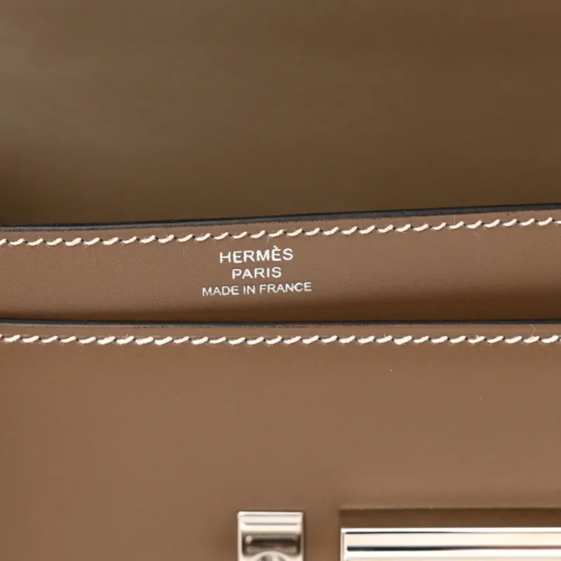 HERM??S MINI VERROU CHAINE BAG ??TAIN TADELAKT LEATHER PALLADIUM SILVER HARDWARE - Image 2