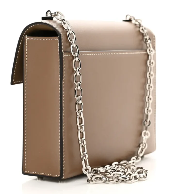 HERM??S MINI VERROU CHAINE BAG ??TAIN TADELAKT LEATHER PALLADIUM SILVER HARDWARE - Image 3