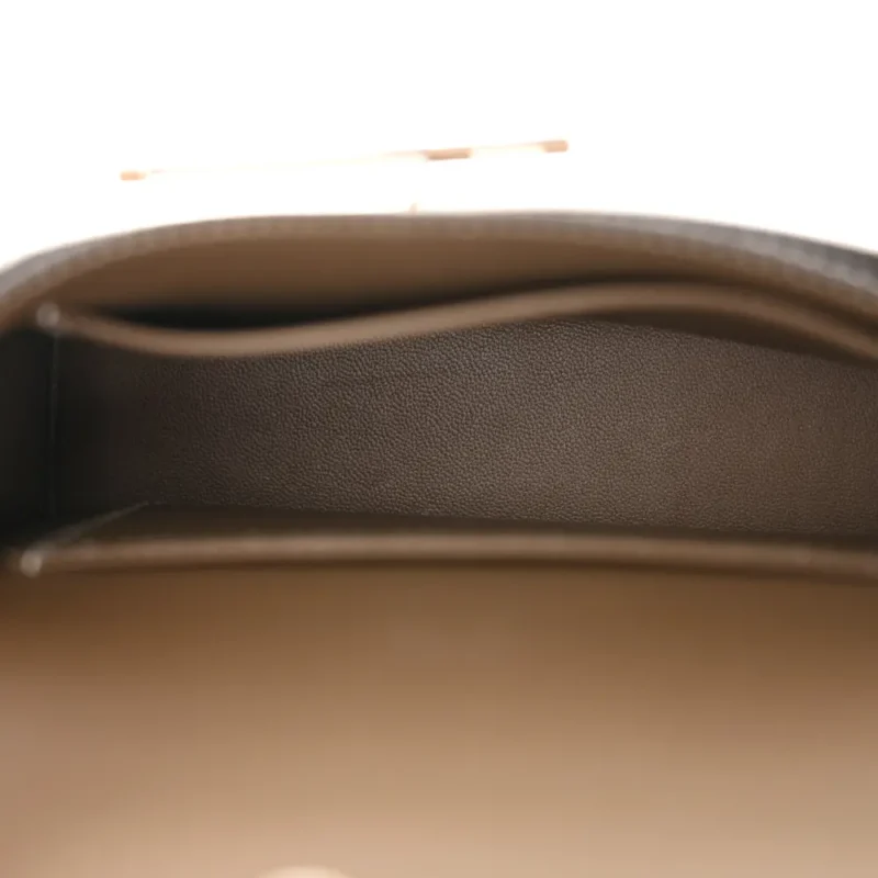 HERM??S MINI VERROU CHAINE BAG ??TAIN TADELAKT LEATHER PALLADIUM SILVER HARDWARE - Image 7