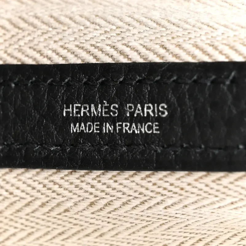 HERM??S GARDEN PARTY 30 TPM BLACK NEGONDA LEATHER PALLADIUM SILVER HARDWARE - Image 2