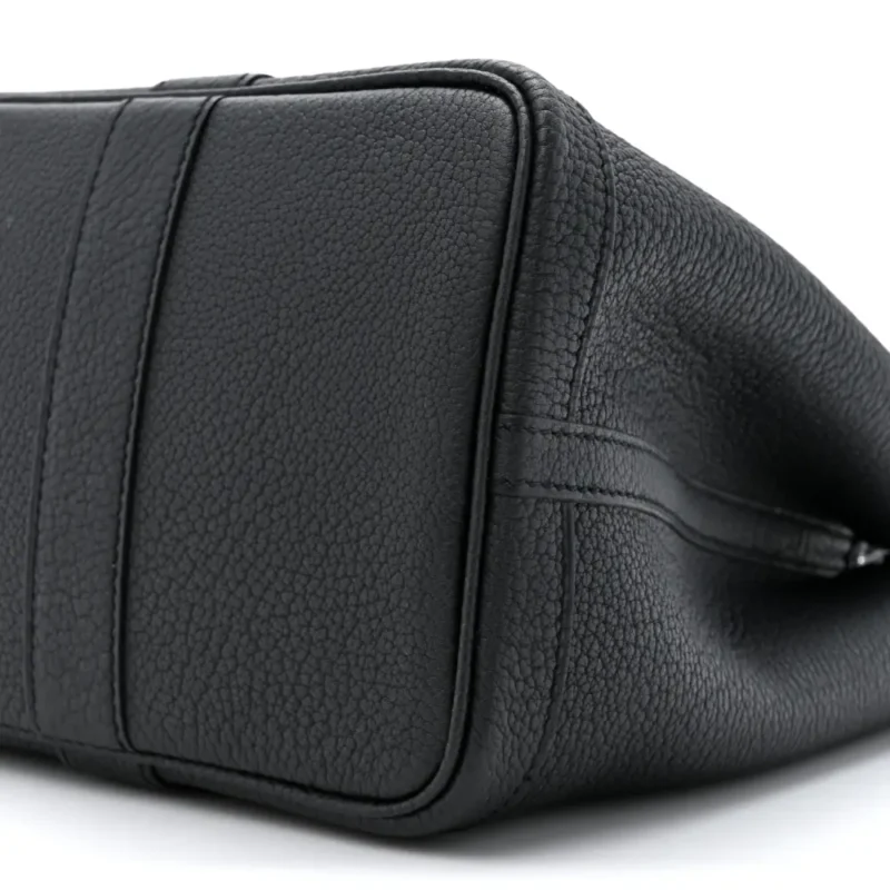 HERM??S GARDEN PARTY 30 TPM BLACK NEGONDA LEATHER PALLADIUM SILVER HARDWARE - Image 5