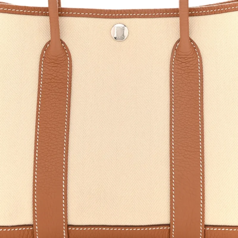 HERM??S GARDEN PARTY 30 TPM TOTE BROWN TOILE & NEGONDA LEATHER - Image 9