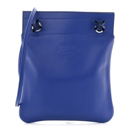HERM??S MINI ALINE BLEU ??LECTRIQUE MILO LAMBSKIN & SWIFT LEATHER