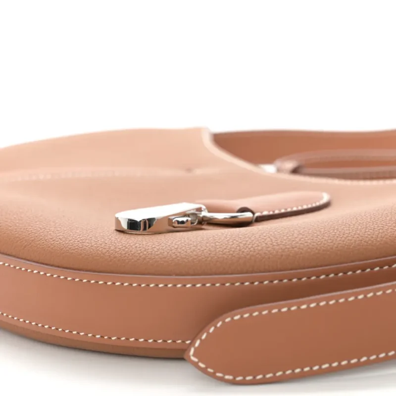 HERM??S P??TIT ARCON BROWN TOGO & SWIFT LEATHER SILVER HARDWARE - Image 5