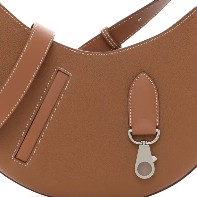 HERM??S P??TIT ARCON BROWN TOGO & SWIFT LEATHER SILVER HARDWARE - Image 8