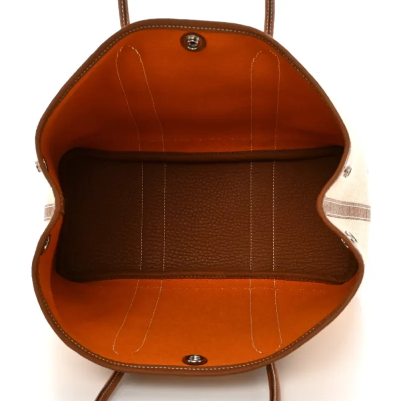HERM??S GARDEN PARTY 30 TPM BROWN TOILE & NEGONDA LEATHER - Image 7