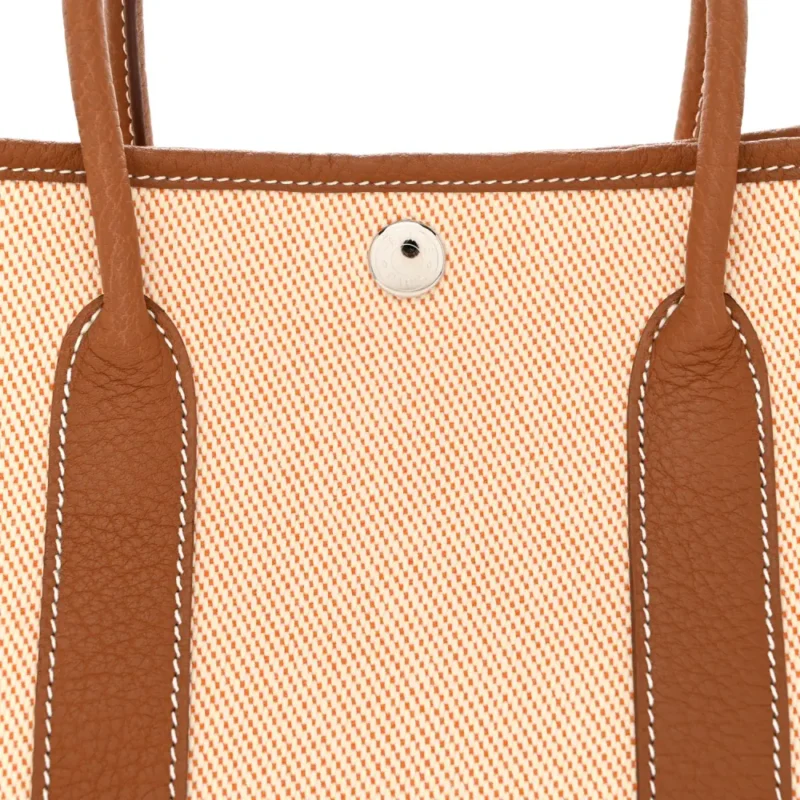 HERM??S GARDEN PARTY 30 TPM BROWN TOILE & NEGONDA LEATHER - Image 9