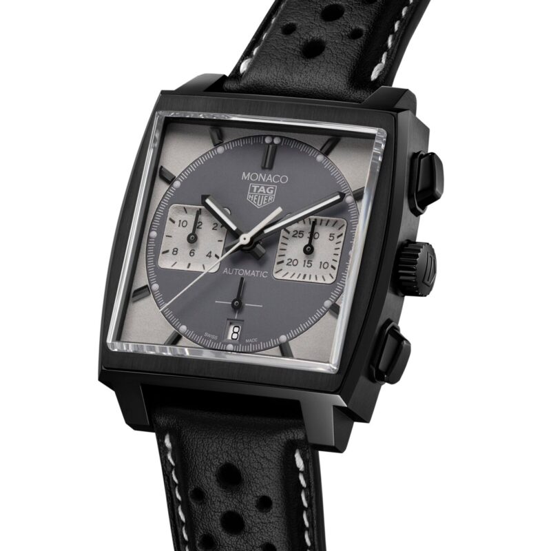TAG HEUER MONACO CHRONOGRAPH NIGHT DRIVER 39MM MENS WATCH GREY CBL2181.FC6515 - Image 2
