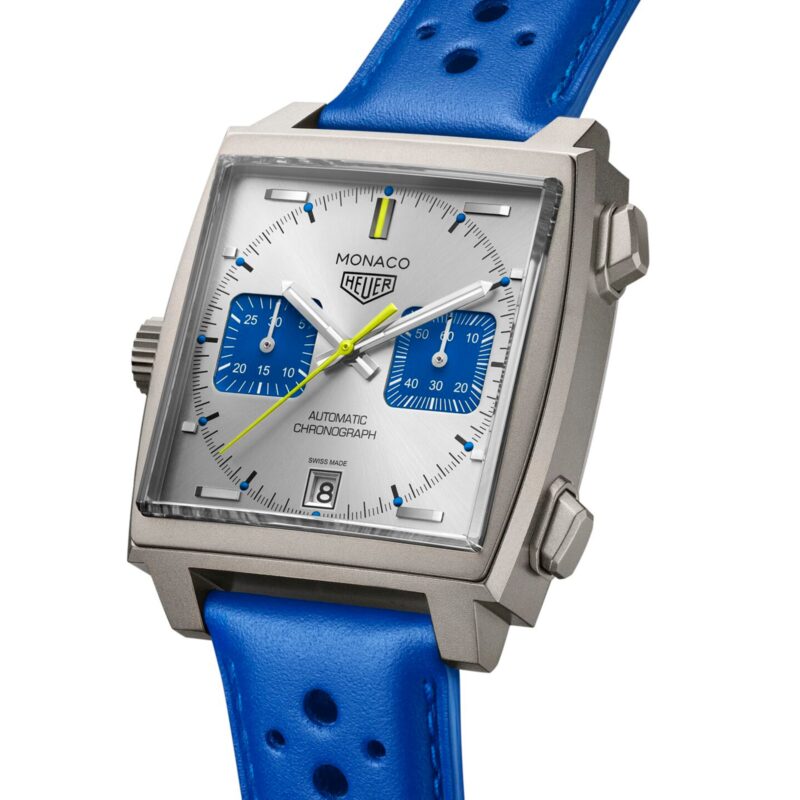 TAG HEUER MONACO CHRONOGRAPH RACING BLUE LIMITED EDITION 39MM MENS WATCH SILVER CAW218C.FC6548 - Image 2