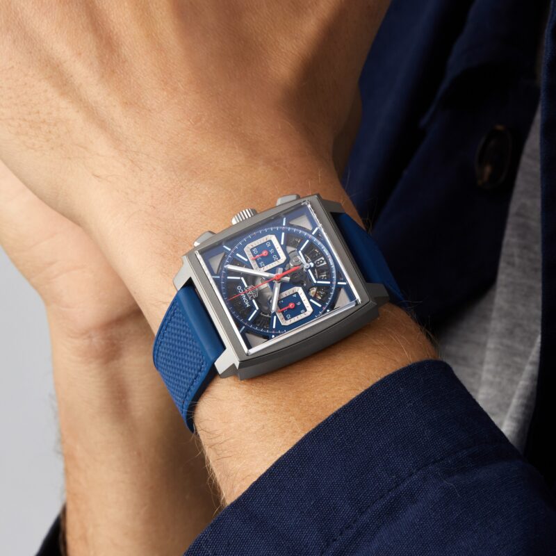 TAG HEUER MONACO CHRONOGRAPH 39MM MENS WATCH TITANIUM BLUE CBL2182.FT6235 - Image 9