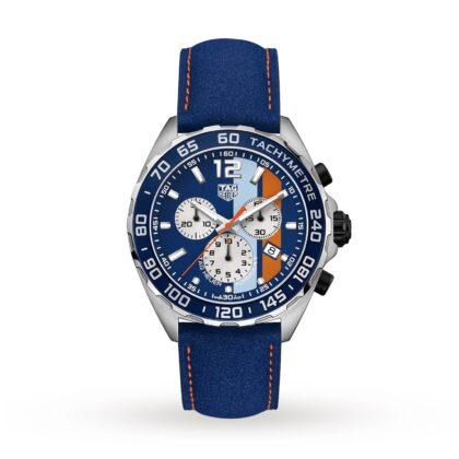 TAG HEUER FORMULA 1 GULF QUARTZ CHRONOGRAPH SPECIAL EDITION 43MM MENS WATCH CAZ101N.FC8243