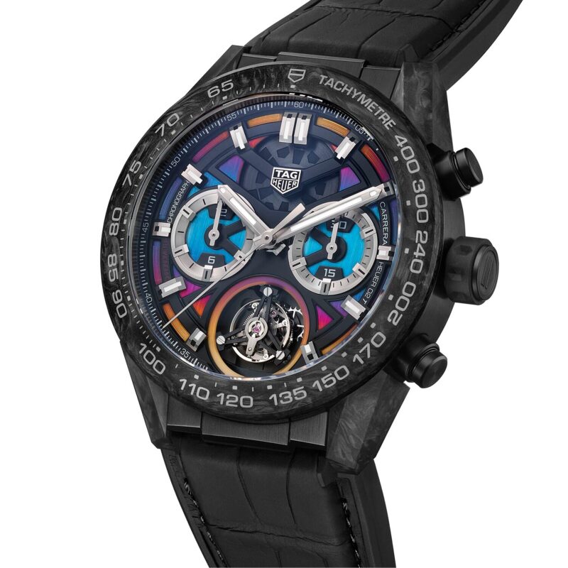 TAG HEUER CARRERA POLYCHROME TOURBILLON 45MM CAR5A8AF.FC6415 - Image 6
