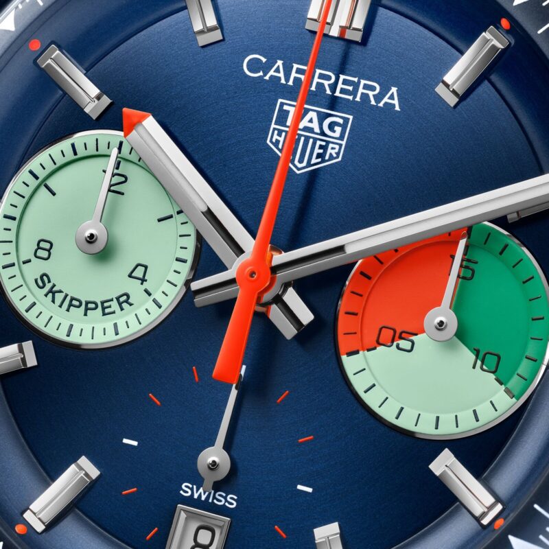 TAG HEUER CARRERA CHRONOGRAPH SKIPPER 39MM MENS WATCH BLUE CBS2213.FN6002 - Image 3