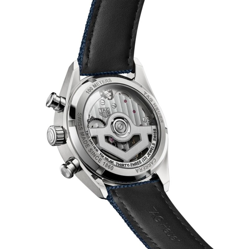 TAG HEUER CARRERA CHRONOGRAPH SKIPPER 39MM MENS WATCH BLUE CBS2213.FN6002 - Image 5