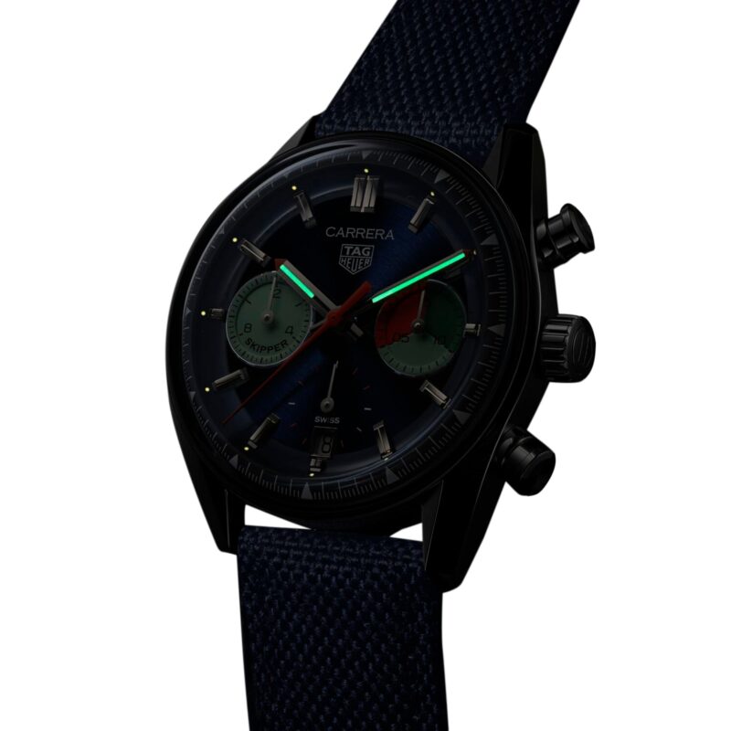 TAG HEUER CARRERA CHRONOGRAPH SKIPPER 39MM MENS WATCH BLUE CBS2213.FN6002 - Image 7