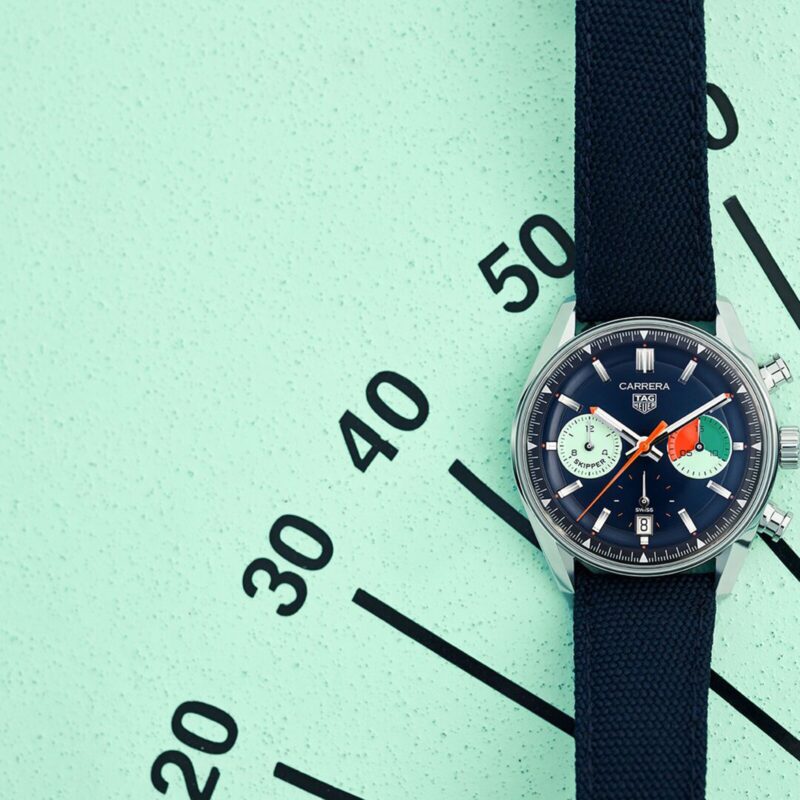 TAG HEUER CARRERA CHRONOGRAPH SKIPPER 39MM MENS WATCH BLUE CBS2213.FN6002 - Image 9