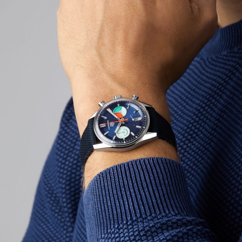 TAG HEUER CARRERA CHRONOGRAPH SKIPPER 39MM MENS WATCH BLUE CBS2213.FN6002 - Image 10