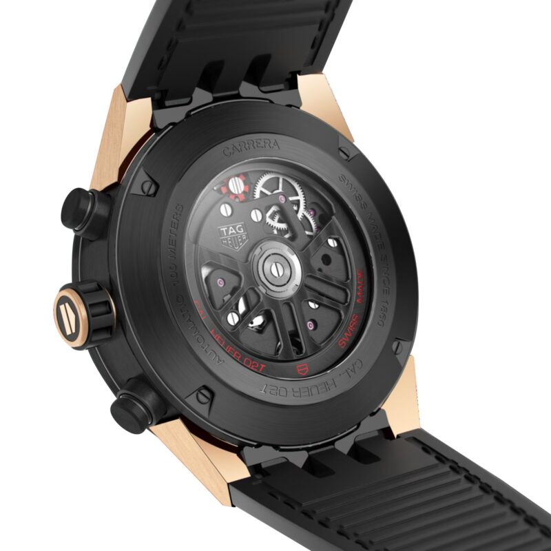 TAG HEUER CARRERA CHRONOGRAPH TOURBILLON TITANIUM AND GOLD 45MM MENS WATCH CAR5A5U - Image 4