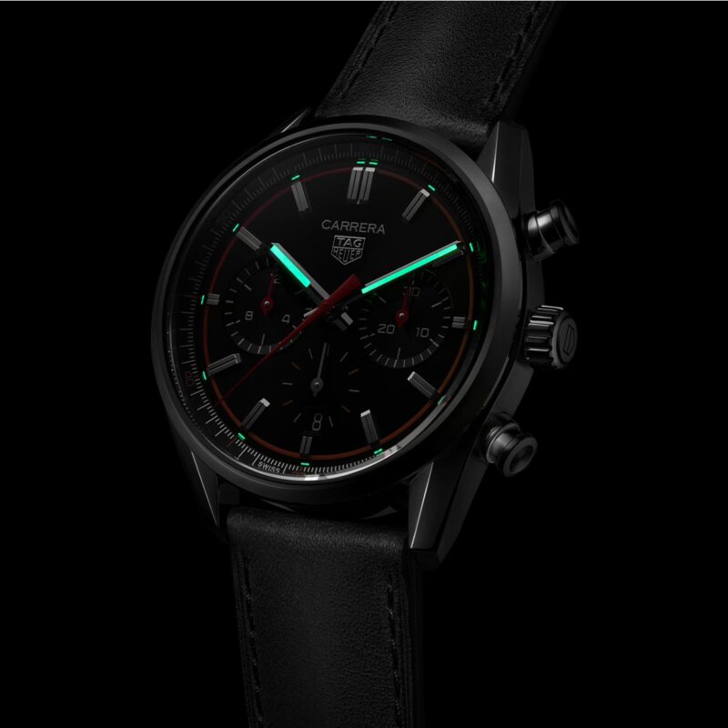 TAG HEUER CARRERA CHRONOGRAPH 42MM MENS WATCH BLACK CBN201C.FC6542 - Image 5