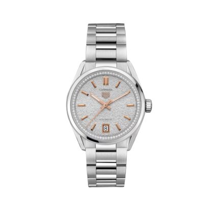 TAG HEUER CARRERA 36MM LADIES WATCH DIAMONDS SILVER WBN231B.BA0001