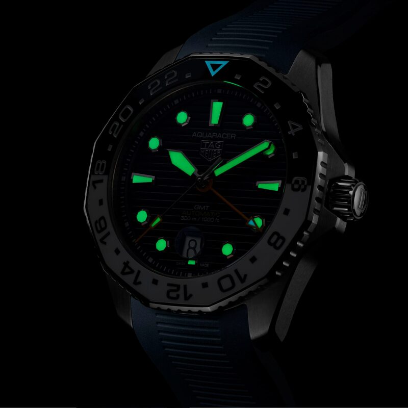 TAG HEUER AQUARACER PROFESSIONAL 300 GMT 43MM MENS WATCH RUBBER WBP2010.FT6198 - Image 6