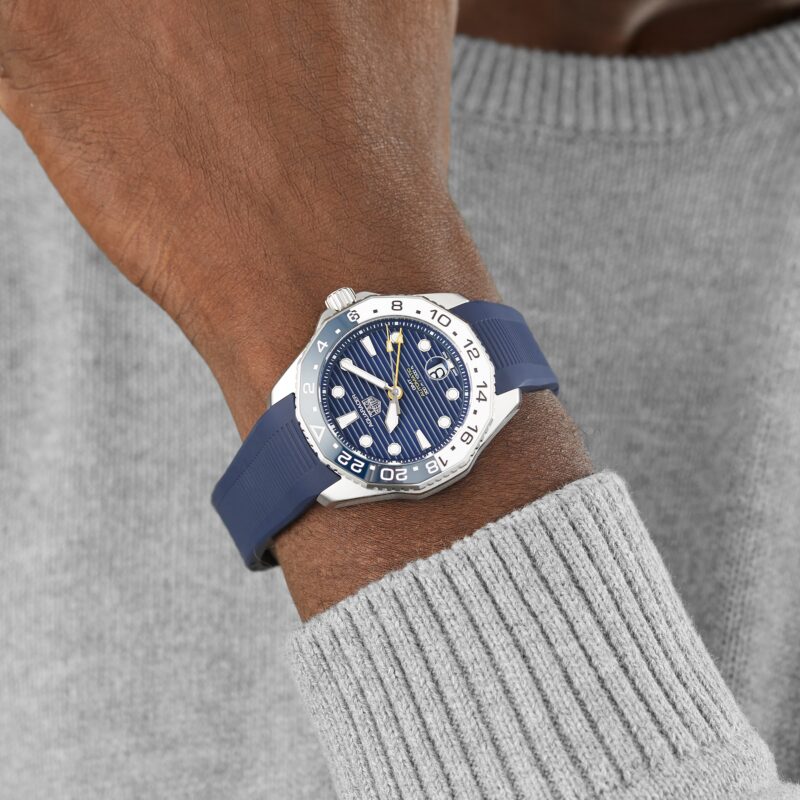 TAG HEUER AQUARACER PROFESSIONAL 300 GMT 43MM MENS WATCH RUBBER WBP2010.FT6198 - Image 9
