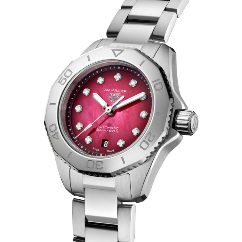 TAG HEUER AQUARACER PROFESSIONAL 200 DATE 30MM LADIES WATCH RED WBP2414.BA0622 - Image 2