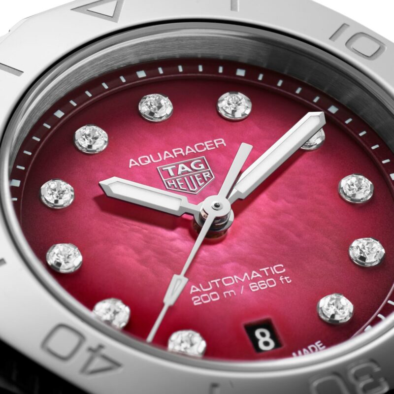 TAG HEUER AQUARACER PROFESSIONAL 200 DATE 30MM LADIES WATCH RED WBP2414.BA0622 - Image 3