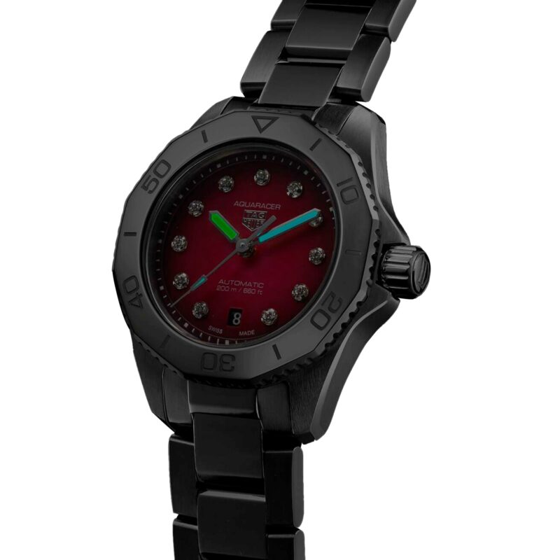 TAG HEUER AQUARACER PROFESSIONAL 200 DATE 30MM LADIES WATCH RED WBP2414.BA0622 - Image 7