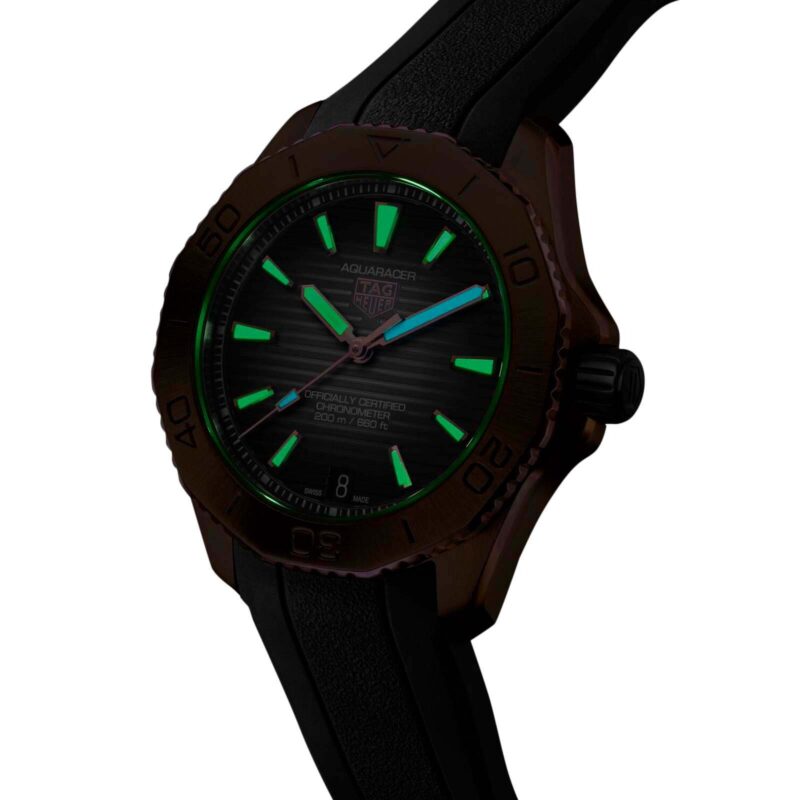 TAG HEUER AQUARACER PROFESSIONAL 200 40MM MENS WATCH BLACK WBP5150.FT6199 - Image 7