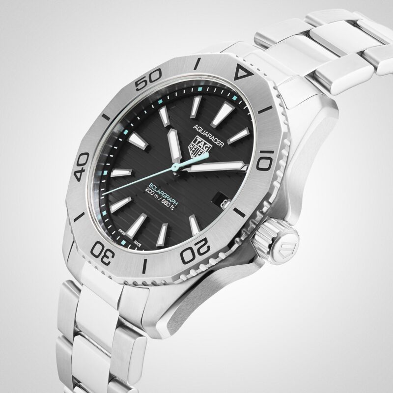 TAG HEUER AQUARACER 200 PROFESSIONAL SOLARGRAPH 40MM MENS WATCH BLACK WBP1114.BA0000 - Image 6