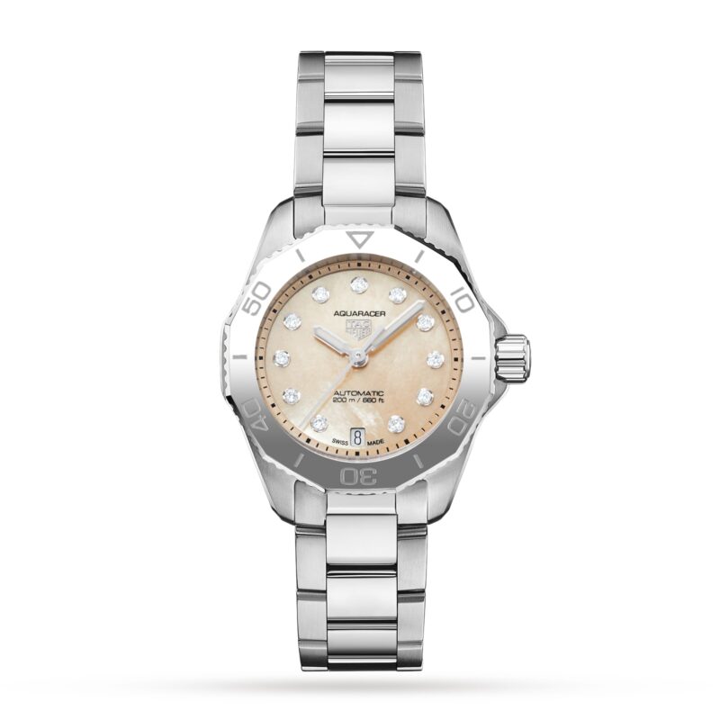 TAG HEUER AQUARACER 30MM LADIES WATCH CARAMEL THE WATCHES OF SWITZERLAND GROUP EXCLUSIVE WBP2417.BA0622