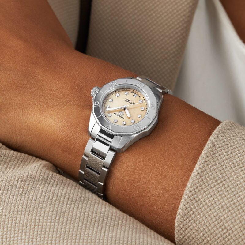 TAG HEUER AQUARACER 30MM LADIES WATCH CARAMEL THE WATCHES OF SWITZERLAND GROUP EXCLUSIVE WBP2417.BA0622 - Image 2